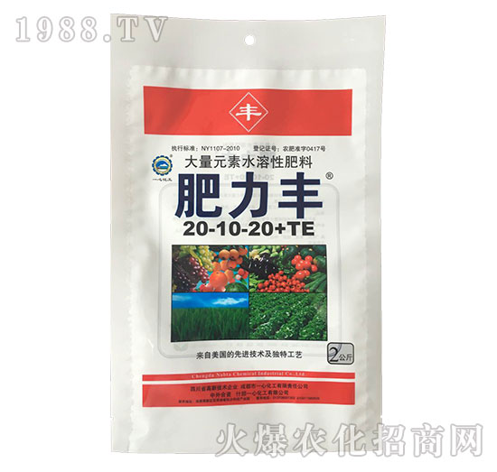 大量元素水溶肥料20-10-20+TE-肥力豐-一心化工