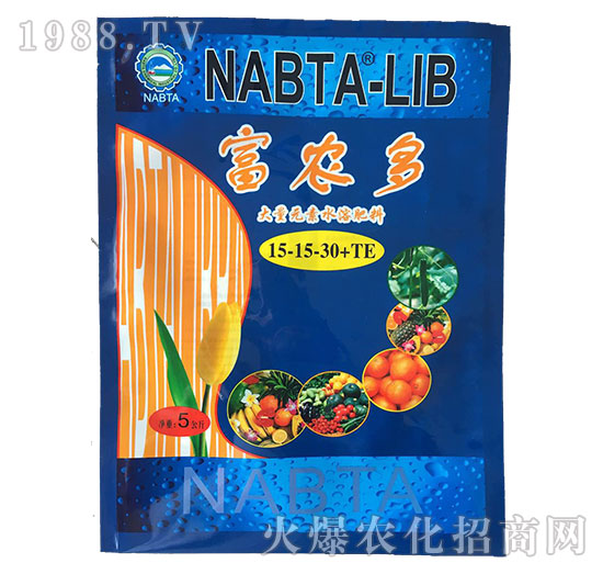 大量元素水溶肥料15-15-30+TE-富農(nóng)多-一心化工