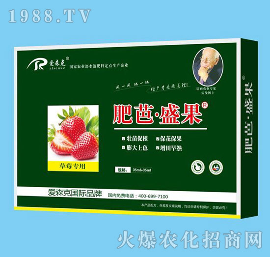 草莓專(zhuān)用葉面肥-肥芭盛果-愛(ài)森克