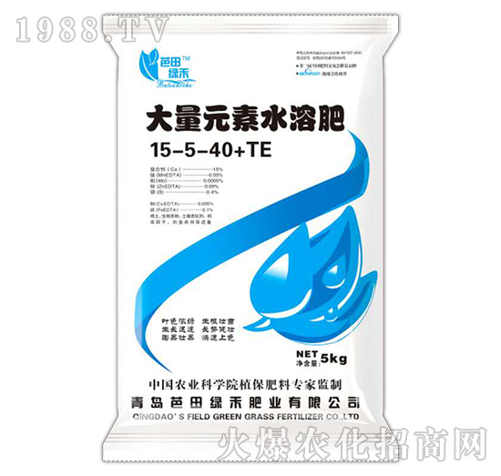 大量元素水溶肥料15-5-40+TE-芭田綠禾