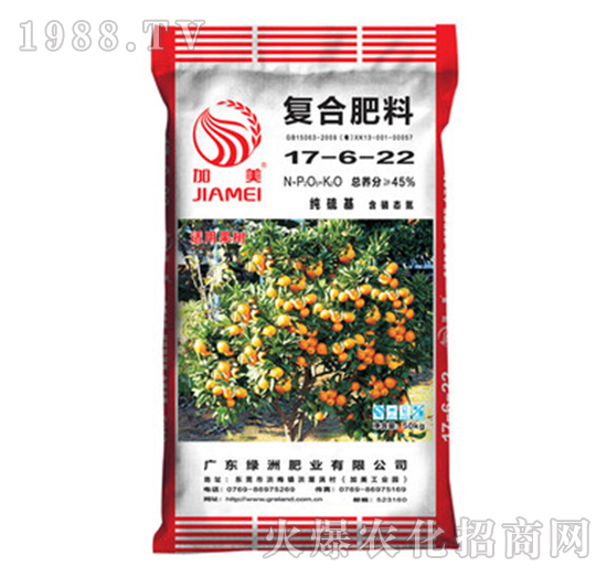 果樹專用復(fù)合肥料17-6-22-加美-綠洲肥業(yè)