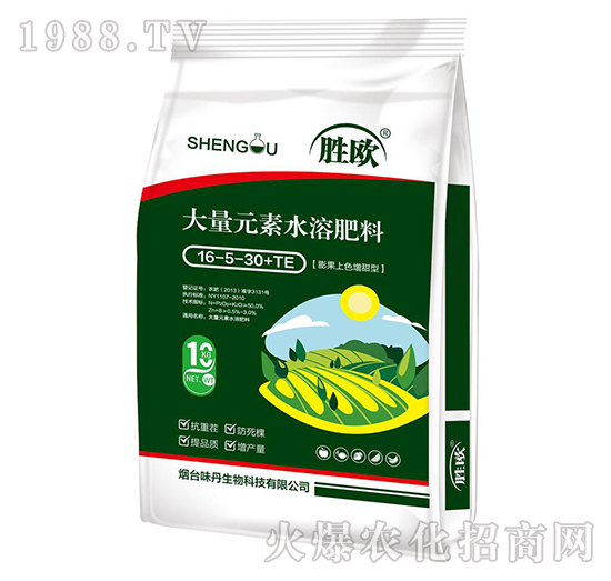 大量元素水溶肥料16-5-30+TE-勝歐-味丹生物