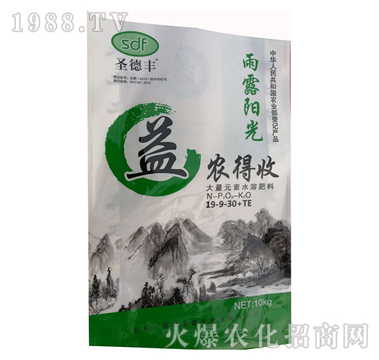 大量元素水溶肥料19-9-30+TE-益農(nóng)得收-圣德豐