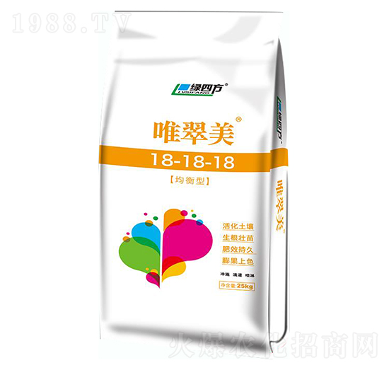 均衡型大量元素水溶肥料18-18-18+TE-唯翠美-綠四方