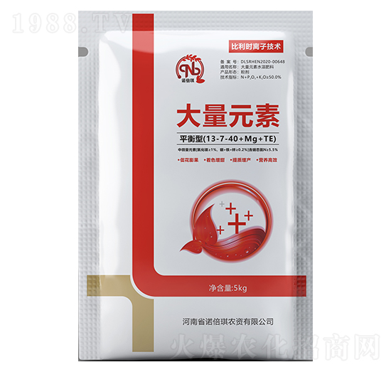 高鉀型大量元素水溶肥13-7-40+Mg+TE-諾倍琪