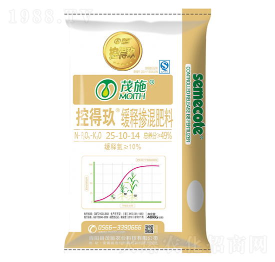 緩釋摻混肥料25-10-14-控得玖-茂施