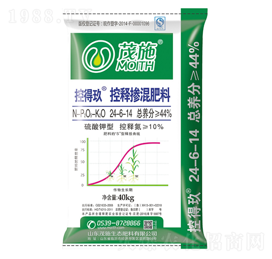 小麥專用控釋摻混肥料24-6-14-控得玖-茂施