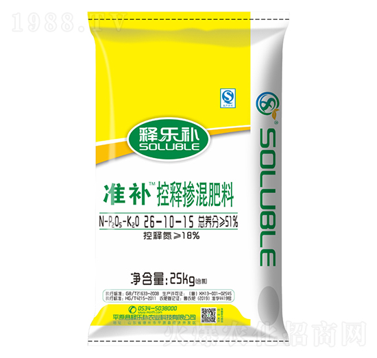 玉米專用控釋摻混肥料26-10-15-釋樂補(bǔ)-茂施