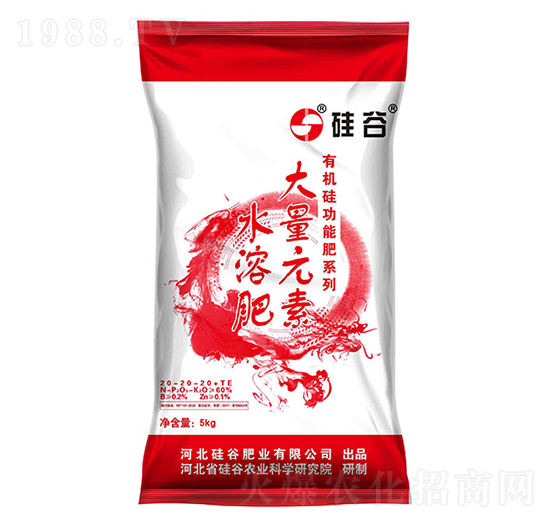 5kg大量元素水溶肥料20-20-20+TE-硅谷肥業(yè)