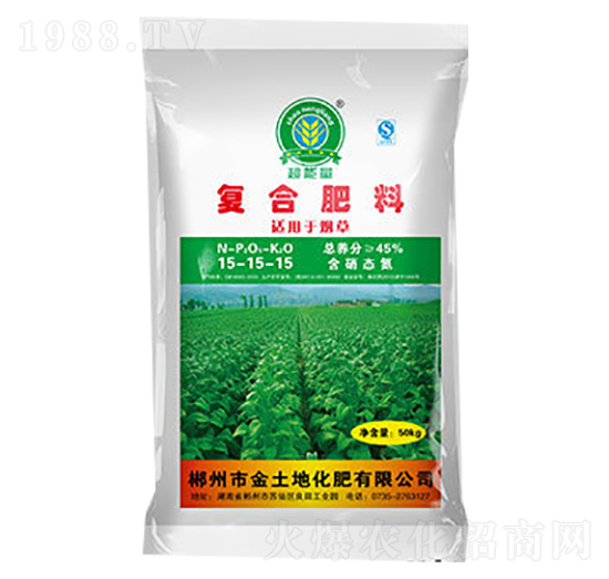 煙草專用復(fù)合肥料15-15-15-超能量-金土地