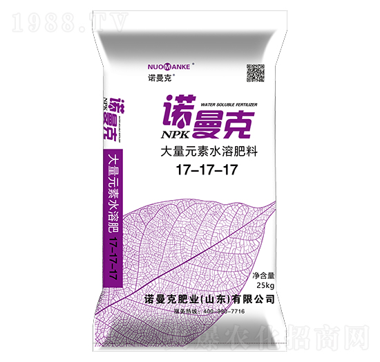 高濃度硫酸鉀大量元素水溶肥料17-17-17-諾曼克