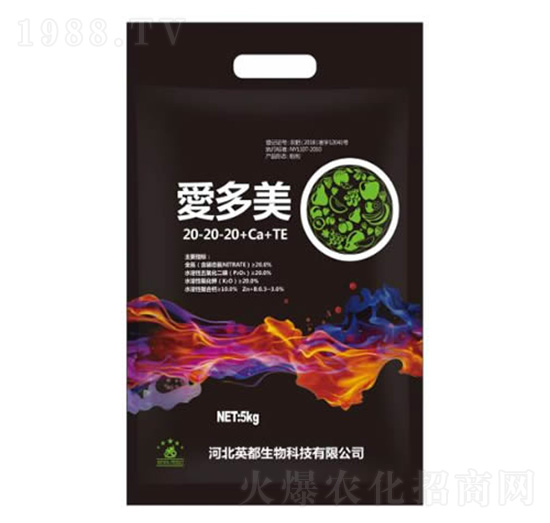 平衡型大量元素水溶肥料20-20-20+Ca+TE 愛多美 英都生物