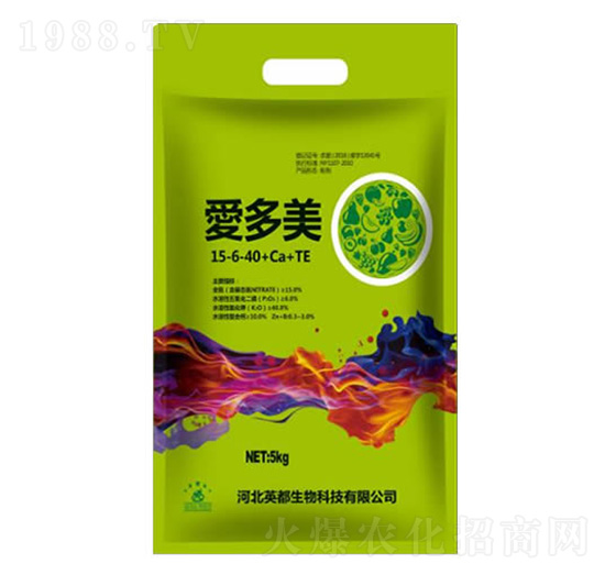 高鉀型大量元素水溶肥料15-6-40+Ca+TE 愛多美 英都生物