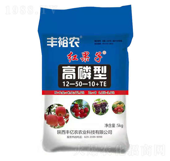 高磷型大量元素水溶肥料12-50-10+TE-紅果子-豐裕農(nóng)