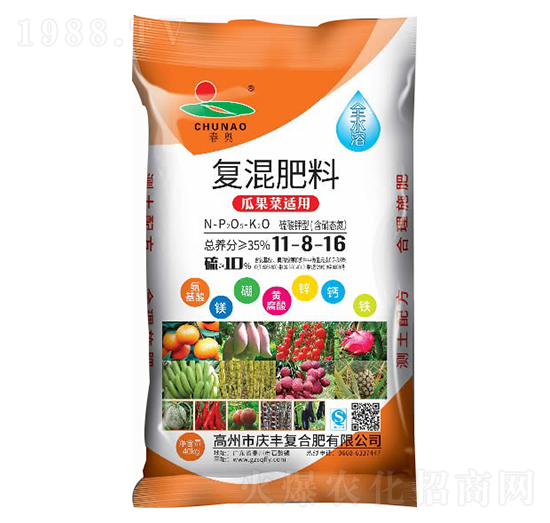 瓜果菜適用復混肥料11-8-16-春奧-慶豐