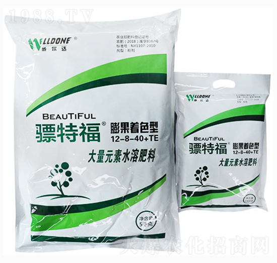 膨果著色型大量元素水溶肥料12-8-40+TE-驃特福-威原天盛