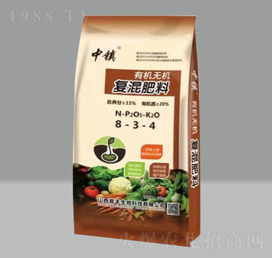 有機無機復(fù)混肥料8-3-4-中鎮(zhèn)-晉豐生物