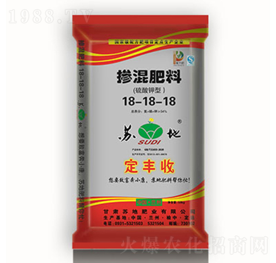 54%硫酸鉀型摻混肥料18-18-18-定豐收-蘇地肥業(yè)