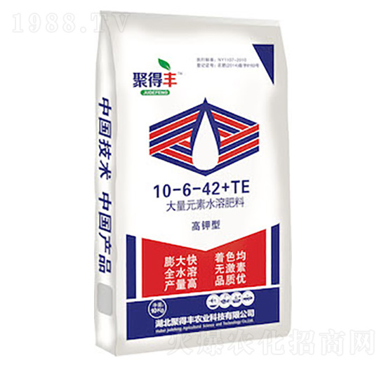 高鉀型大量元素水溶肥料10-6-42+TE-聚得豐農(nóng)業(yè)