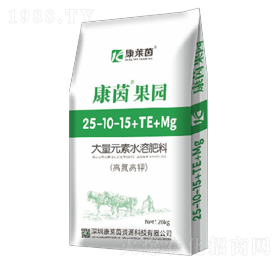 高氮高鉀型大量元素水溶肥料25-10-15+TE+Mg-康茵果園-康萊茵