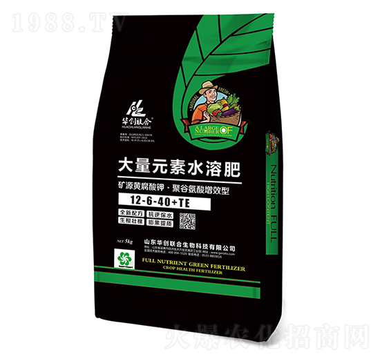 聚谷氨酸增效型大量元素水溶肥12-6-40+TE-華創(chuàng)聯(lián)合