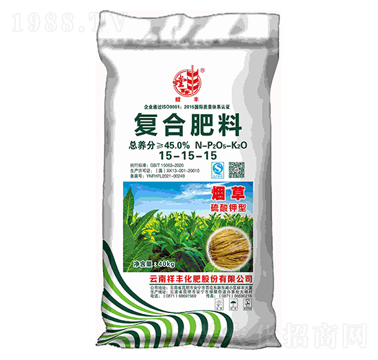 40kg煙草專用復(fù)合肥料15-15-15-螳豐-祥豐集團(tuán)