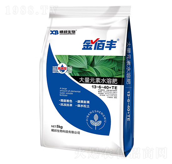 高鉀型大量元素水溶肥料13-6-40+TE-曦邦生物