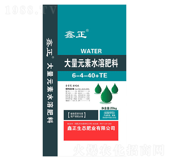 高鉀大量元素水溶肥6-4-40+TE-鑫正-耀迅飛農(nóng)業(yè)