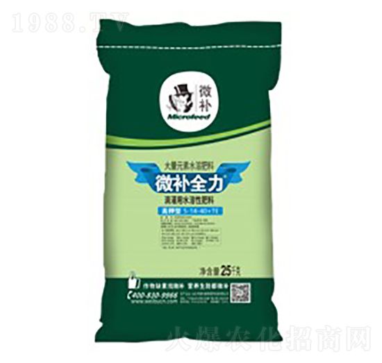 高鉀型滴灌用水溶性肥料-微補全力-微補植物