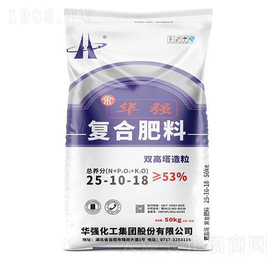 50kg雙高塔造粒復(fù)合肥料25-10-18-余華強(qiáng)-華強(qiáng)化工集團(tuán)