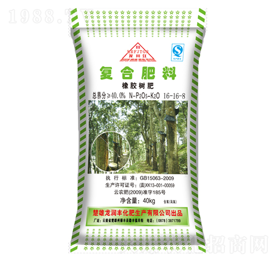 橡膠樹專用復(fù)合肥料16-16-8-龍潤豐