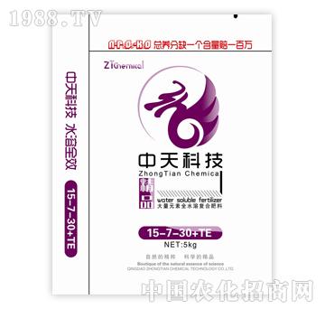 中天-大量元素水溶肥料15-7-30+TE