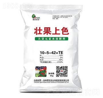 5kg高鉀型大量元素水溶肥料10-5-42+TE-壯果上色-青農(nóng)奇寶