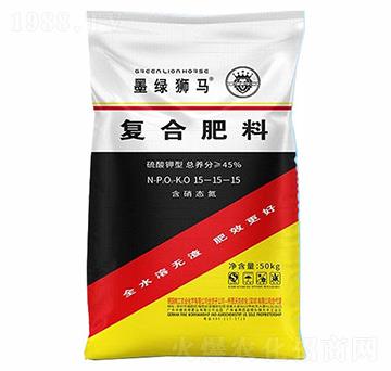 50kg復(fù)合肥料15-15-15-墨綠獅馬-懷恩沃克